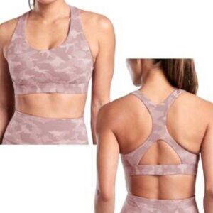 Athleta Ultimate Printed Bra-Pink Camo